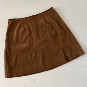 Express brown suede skirt